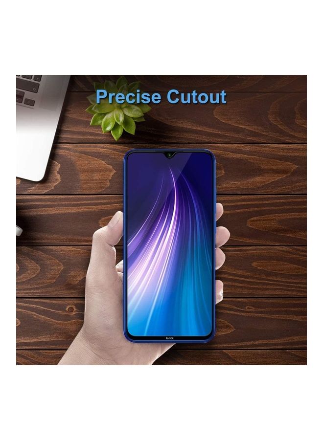 9D Tempered Glass Full Glue Screen Protector For Xiaomi Redmi 8A Clear/Black - Image 4