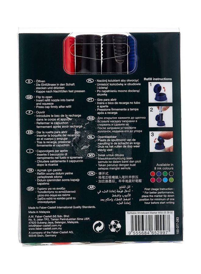 FABER-CASTELL Pack Of 6 Whiteboard Markers Multicolour  - Image 2