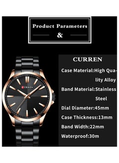 CURREN Men's 8322 Waterproof Outdoor Stainless Steel Wrist Watch  - Image 5