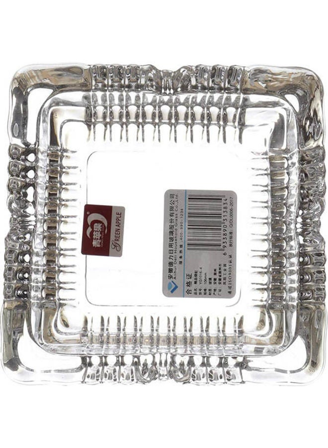 Square Glass Ashtray Clear
