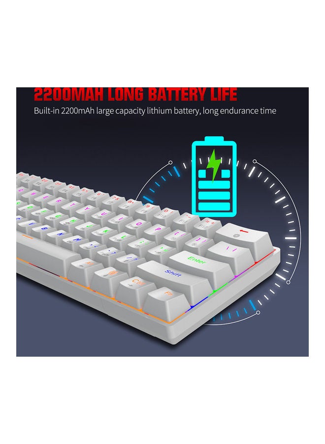 HXSJ - L800 61 Key 3 Mode Mechanical Keyboard Black - Image 1