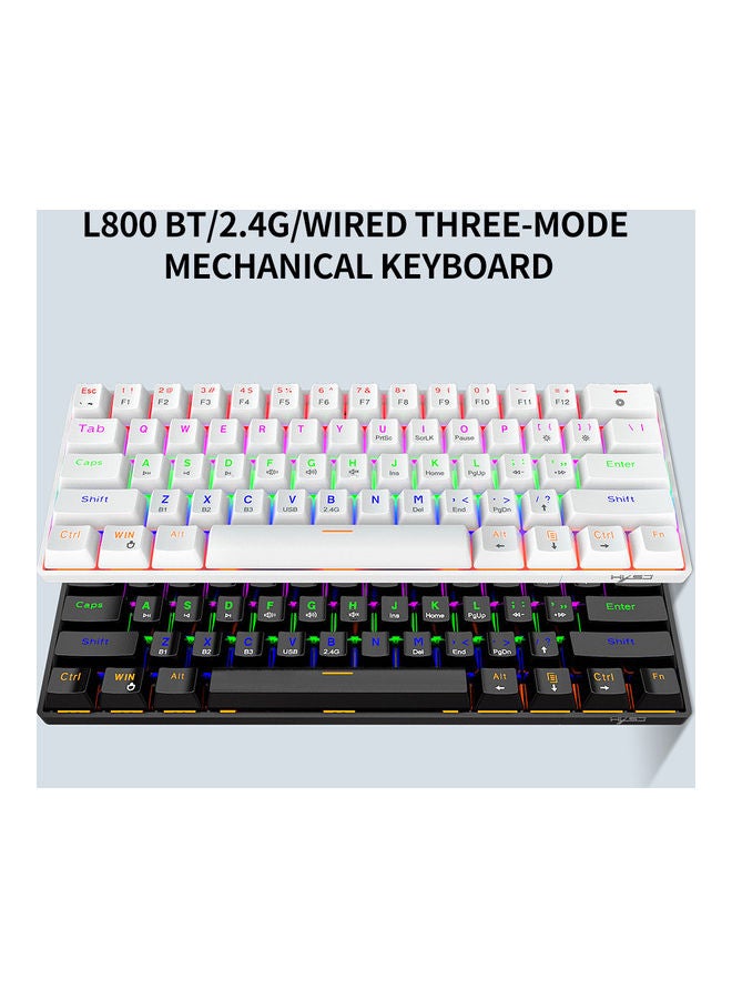 HXSJ - L800 61 Key 3 Mode Mechanical Keyboard Black - Image 1