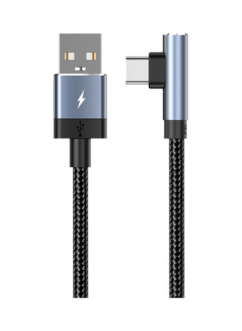 كابل شحن سريع بمنفذ USB A إلى Type-C بسرعة 5 أمبير أسود