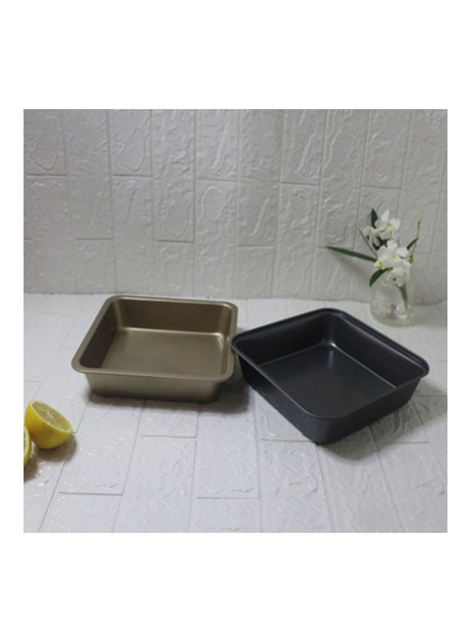 4 Piece Square Non-stick Carbon Steel Fashion  Baking Tray Black 22.5 x 22.5 x 4.4cm - Image 4