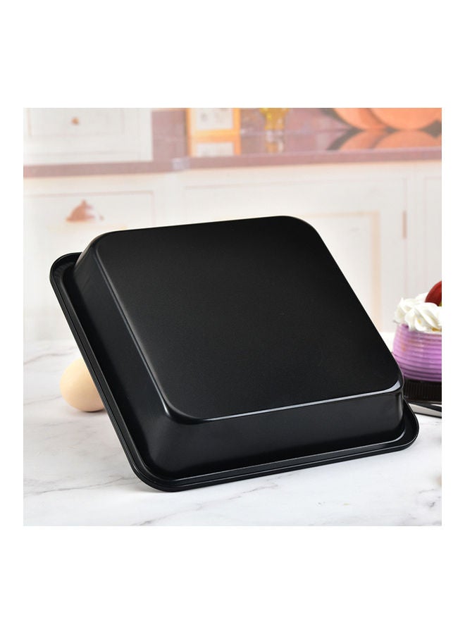 4 Piece Square Non-stick Carbon Steel Fashion  Baking Tray Black 22.5 x 22.5 x 4.4cm - Image 3
