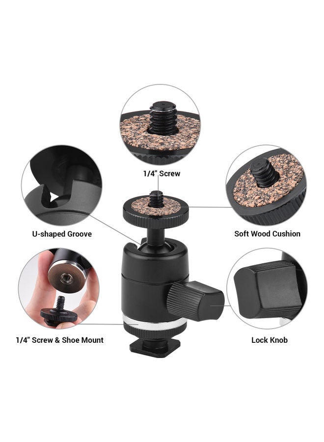 Generic Q29 Mini Tripod Ball Head 360 Degree Swivelling Tripod Black  - Image 3