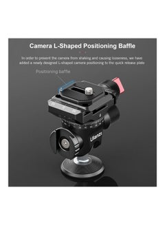 Ulanzi 360°Panoramic Ball Head Tripod Mount For DSLR SLR Camcorder Action Camera Black  - Image 2