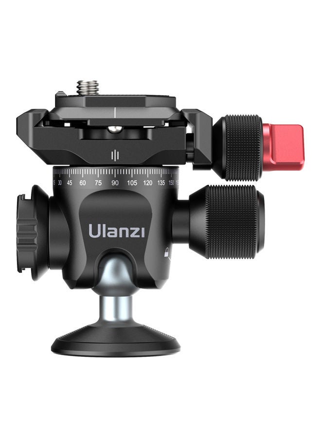 Ulanzi - 360°Panoramic Ball Head Tripod Mount For DSLR SLR Camcorder Action Camera Black - Image 1