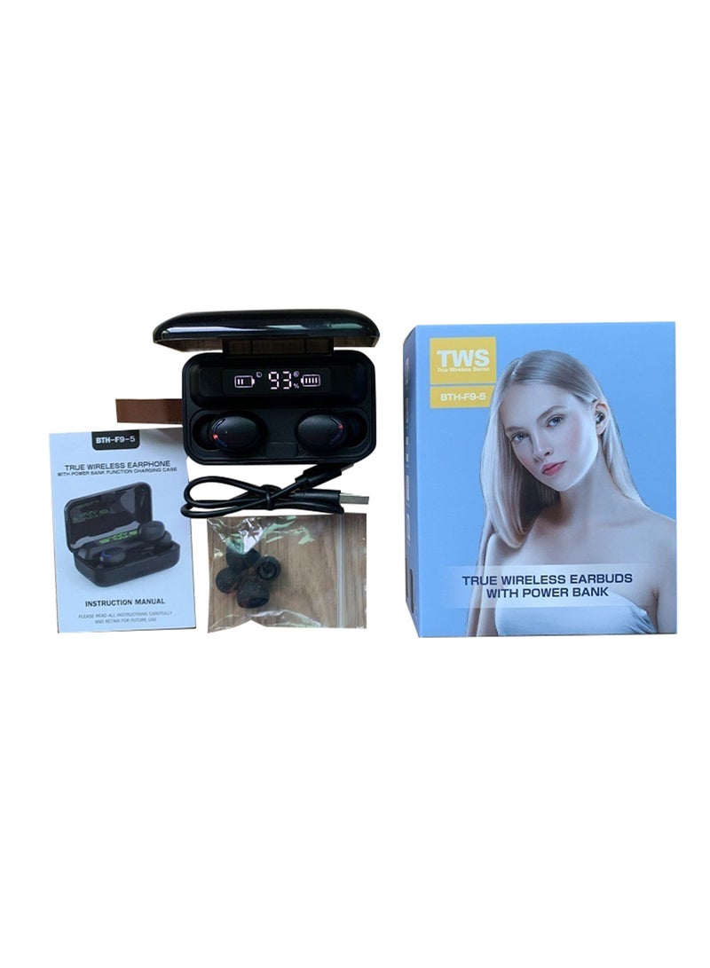 True Wireless Earbuds With Power Bank Black - Image 3