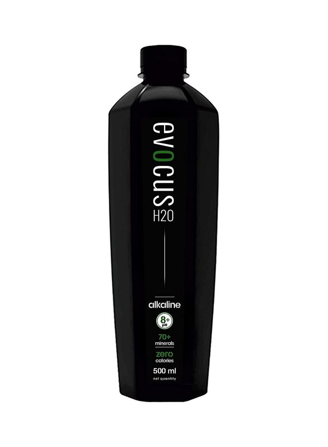 evocus - Evocus Black Alkaline Drink 500ml Pack of 24 - Image 1