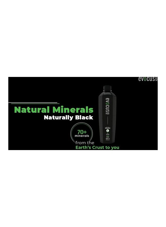 evocus - Evocus Black Alkaline Drink 500ml Pack of 24 - Image 1