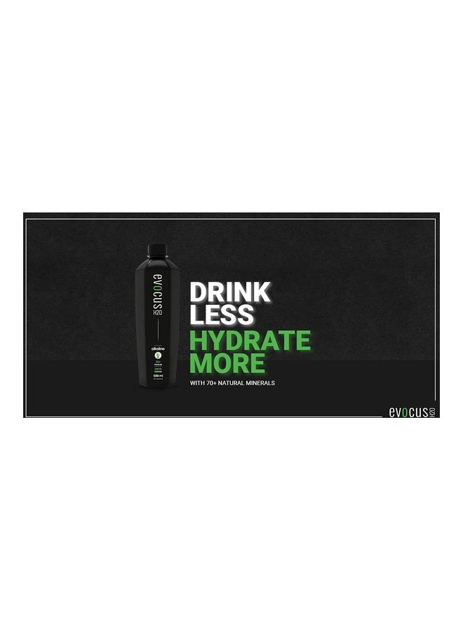evocus - Evocus Black Alkaline Drink 500ml Pack of 24 - Image 1