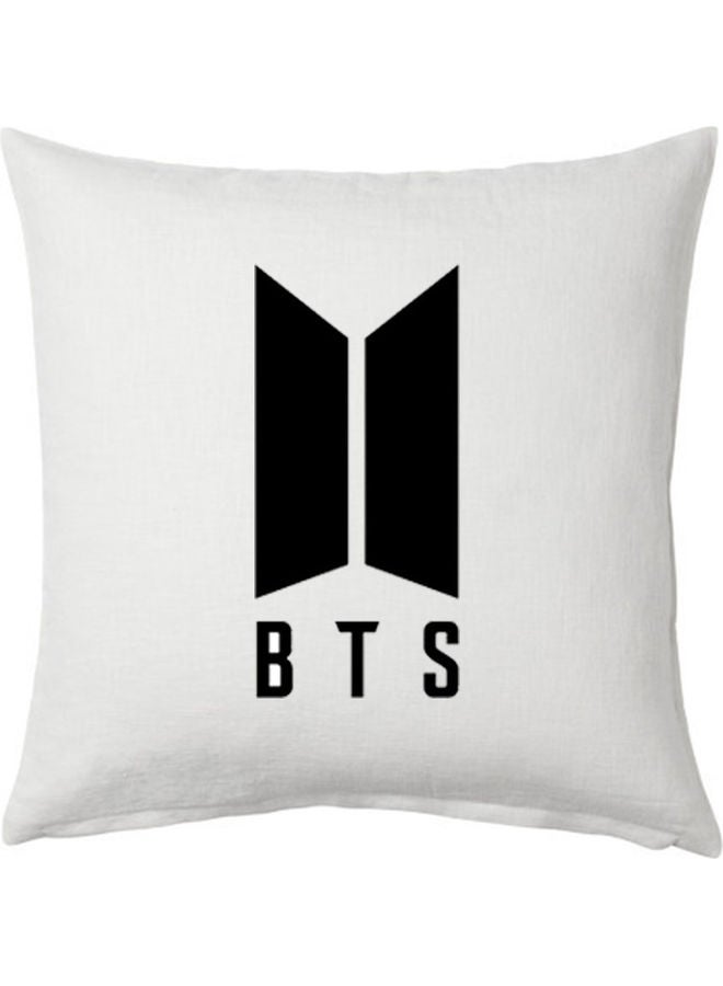 Wet BTS Logo Printed Cushion Polyester White 40x40cm - Image 1