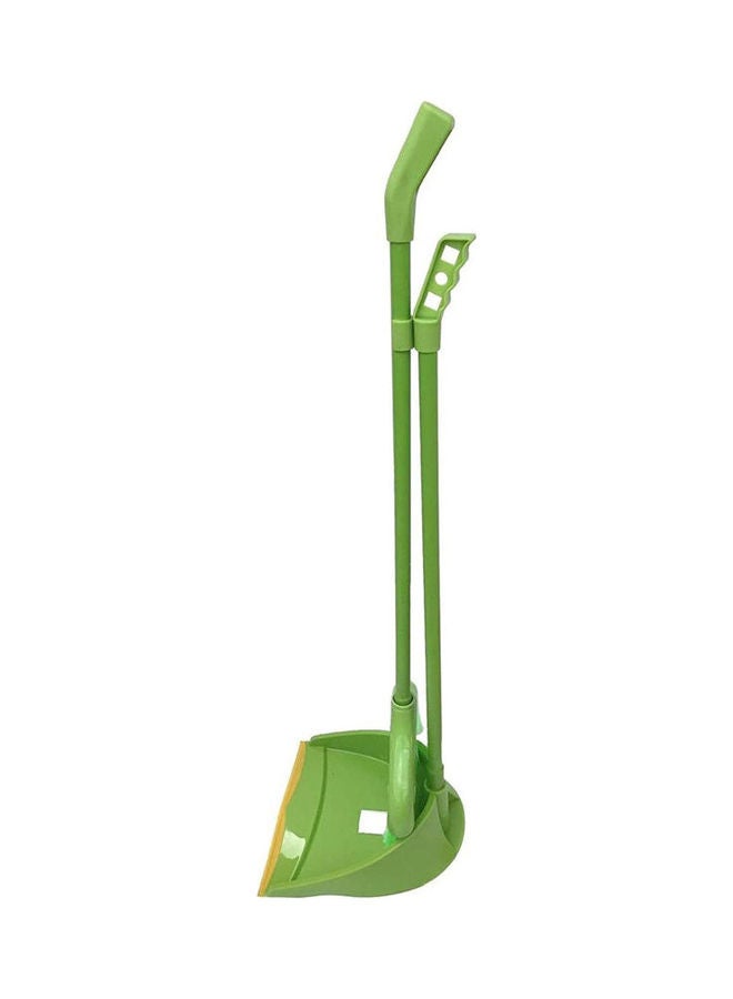 Dust Pan And Dust Brush With 2 Plastic Handles Green 90cm - Image 2