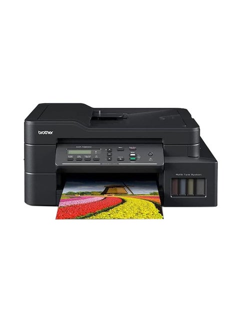 DCP-T820DW 3-In-1 Wireless Colour Inkjet Printer With Refill Tank System Black