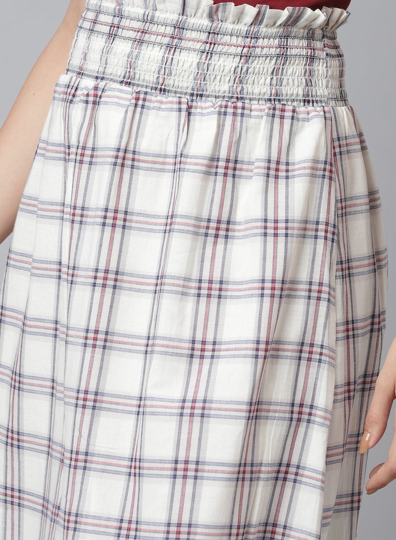 Casual Check Pattern Skirt Multicolour - v1631816615/N50327689V_5