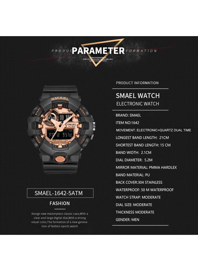 SMAEL Men's Multi-function Dual Display Watch 1642 - Image 2