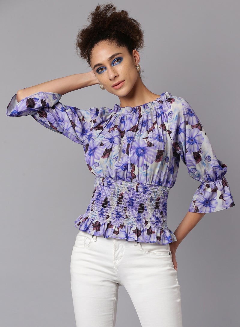Aila - Floral Printed Top Multicolour - Image 1