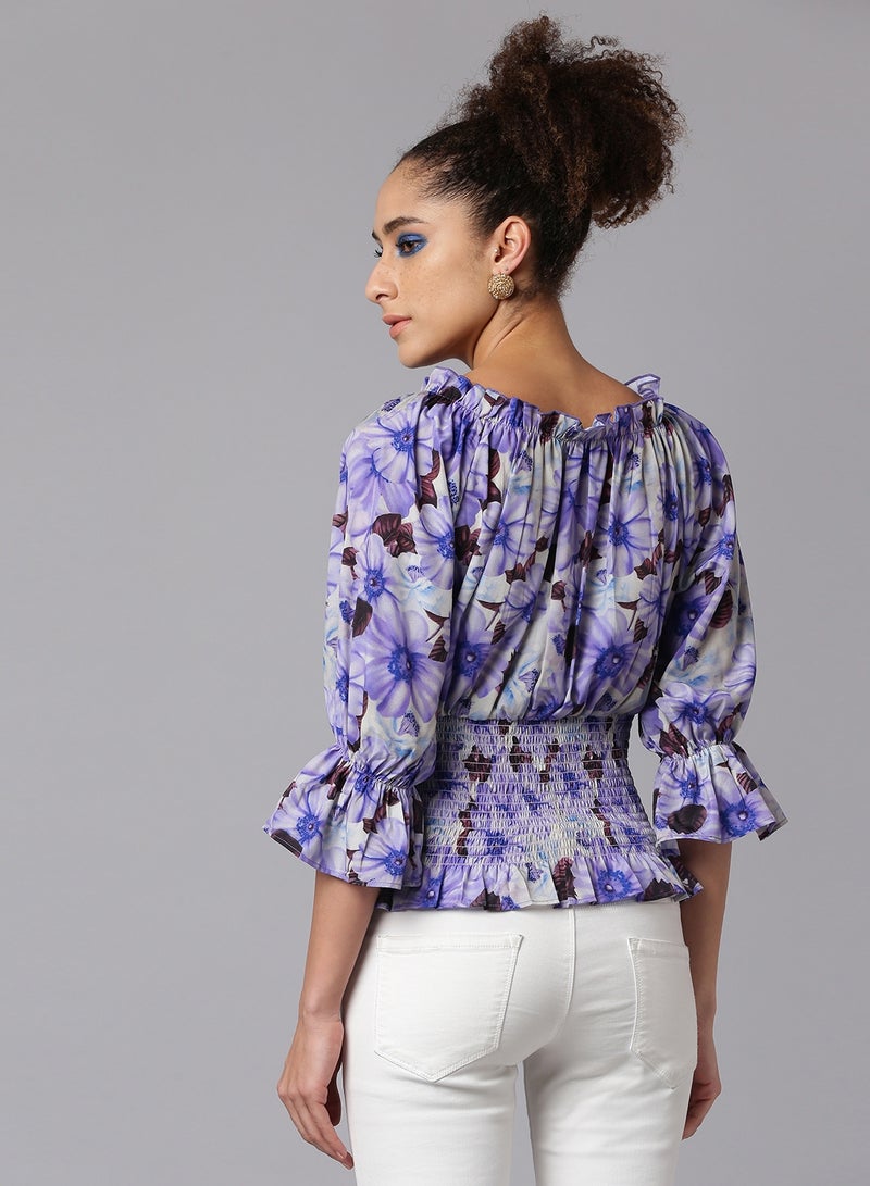 Aila - Floral Printed Top Multicolour - Image 1