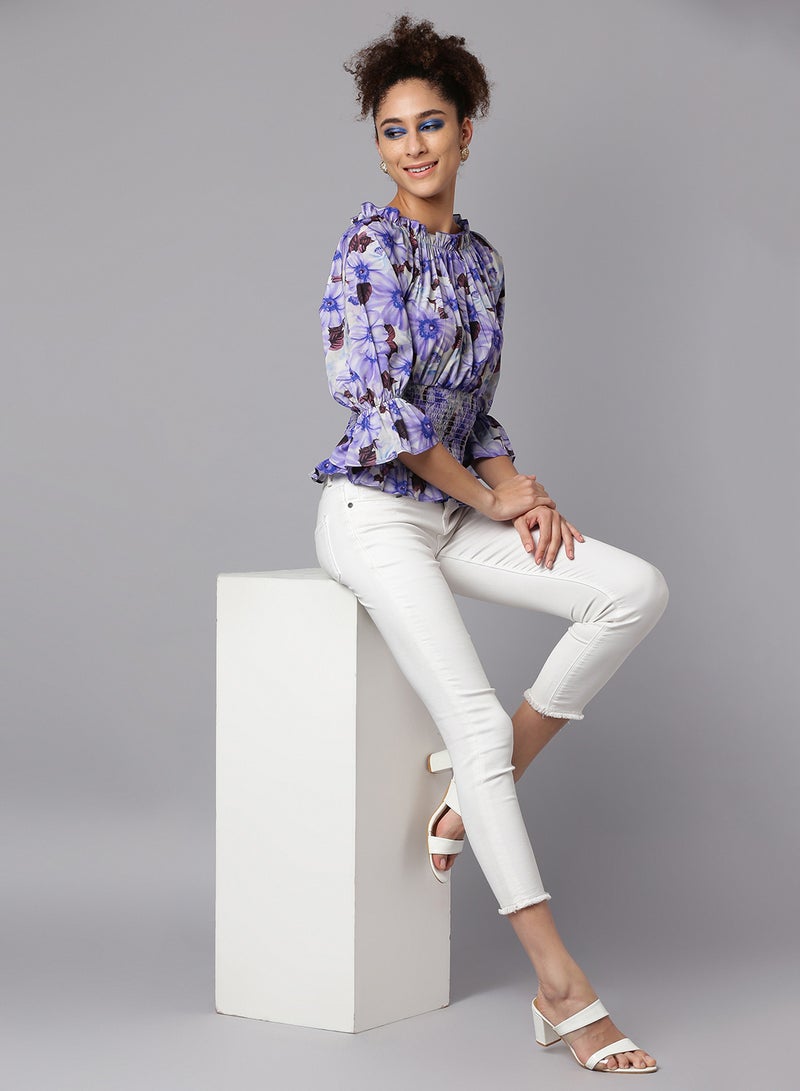 Aila - Floral Printed Top Multicolour - Image 1