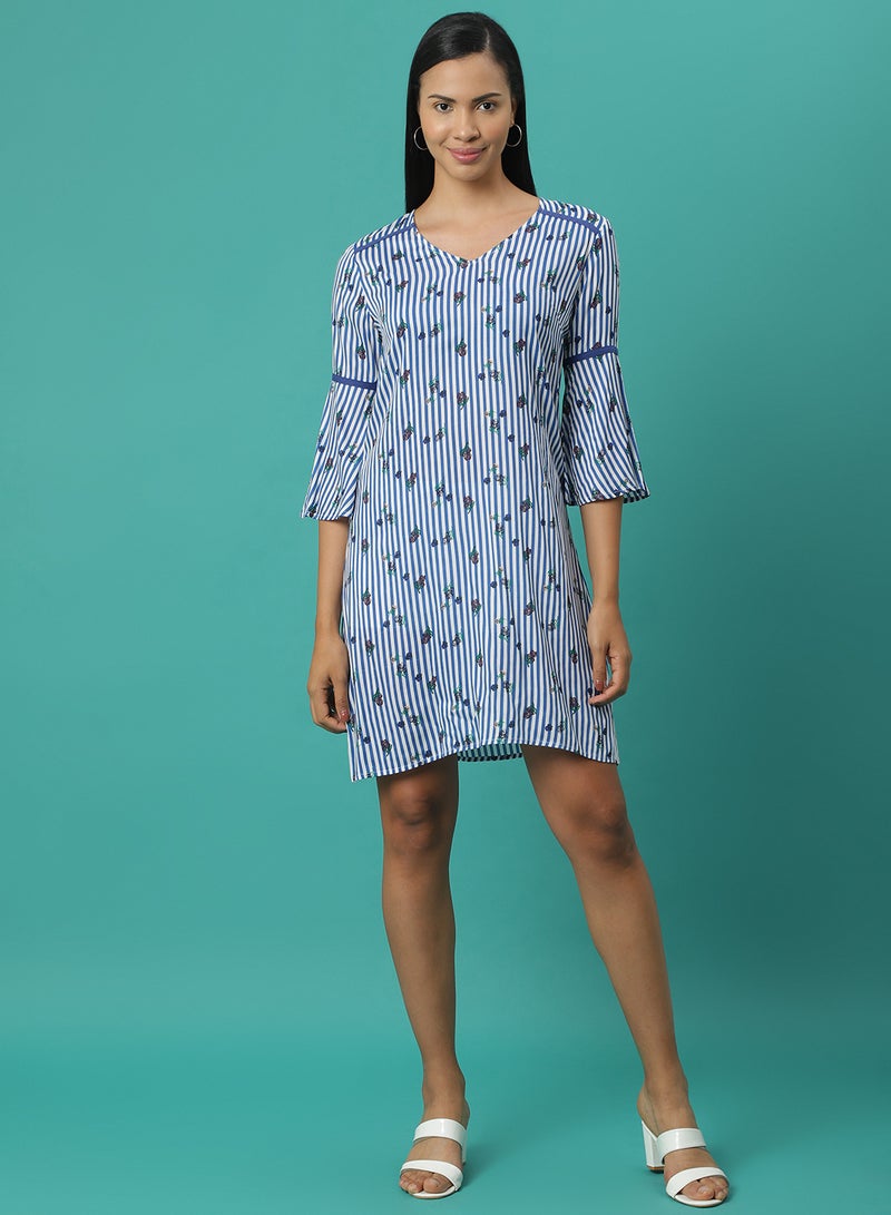 Aila - Printed Mini Dress Multicolour - Image 1