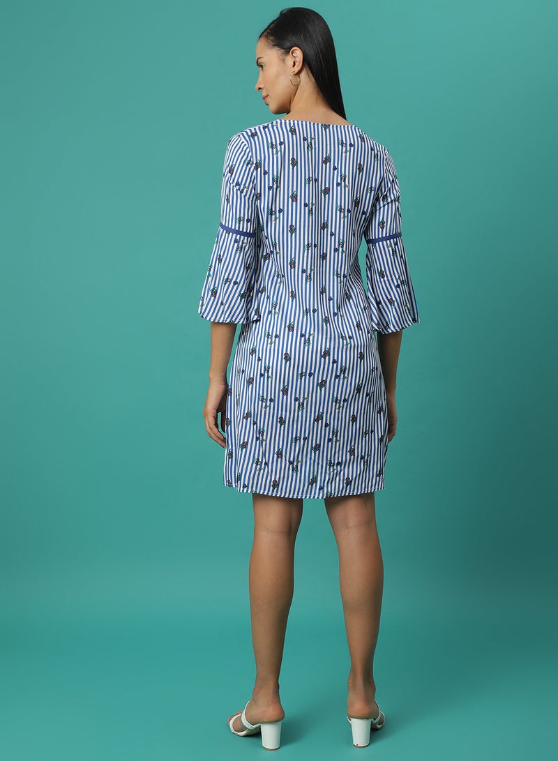 Aila - Printed Mini Dress Multicolour - Image 1