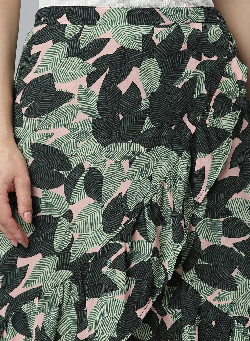 Aila Casual Printed Skirt Multicolour
