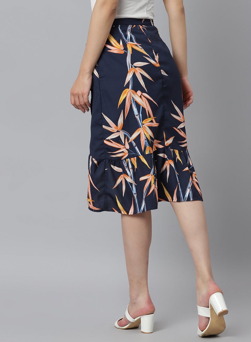 Aila - Casual Printed Skirt Multicolour - Image 1