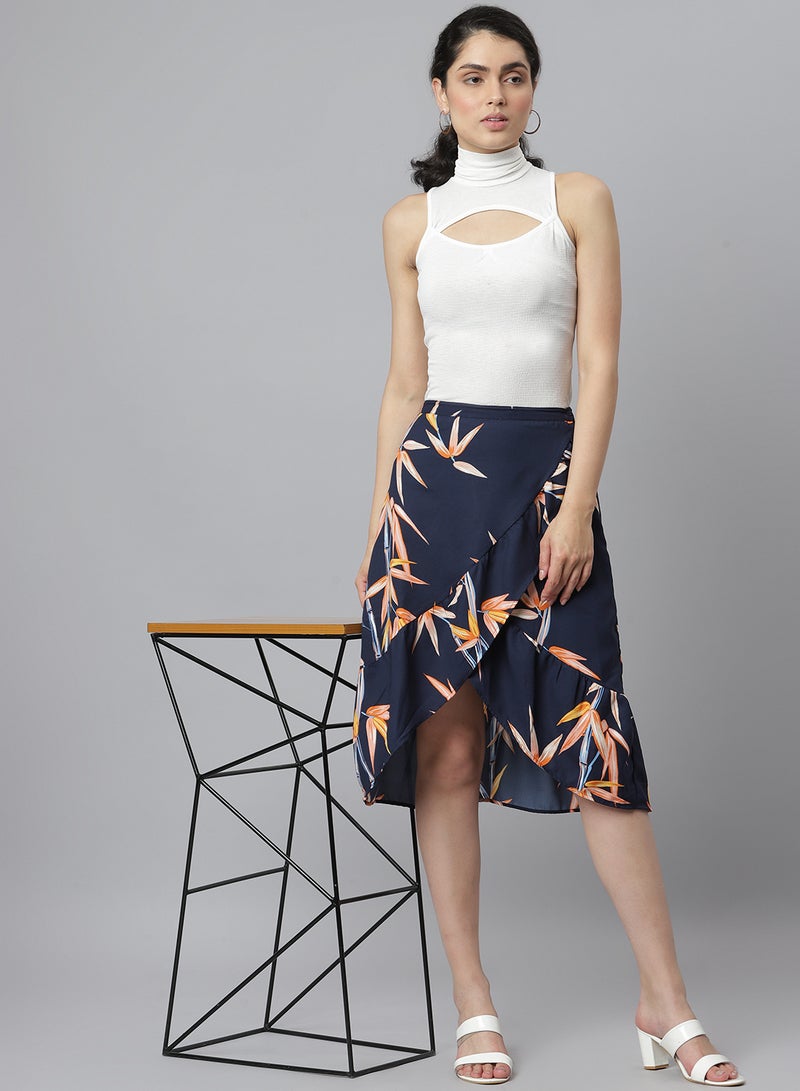 Aila - Casual Printed Skirt Multicolour - Image 1