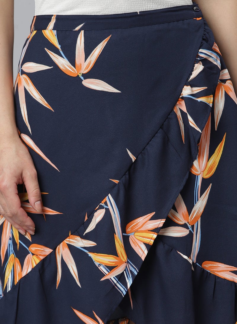 Aila - Casual Printed Skirt Multicolour - Image 1