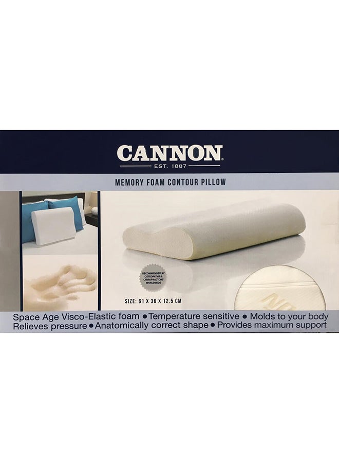 كانون وسادة منحنية الشكل memory_foam بيج 61x36x12.5سم - Image 3