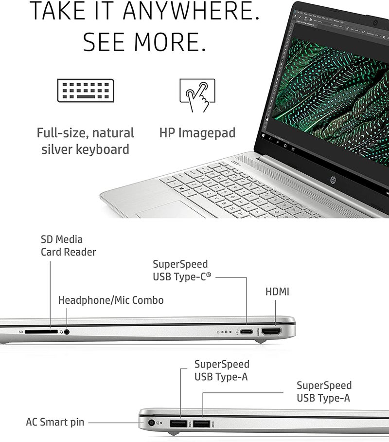 HP - Renewed - 15s-du3032TU (2020) Laptop With 15.6-Inch Display, Intel Core i5 Processor/11th Gen/12GB RAM/512GB SSD/Intel UHD Graphics Silver - Image 1