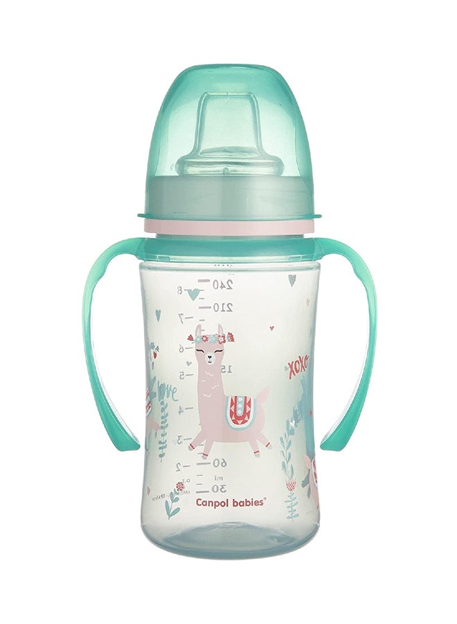 Canpol babies Canpol babies EasyStart Silicon Training Cup 240ml PP EXOTIC ANIMALS GREEN 