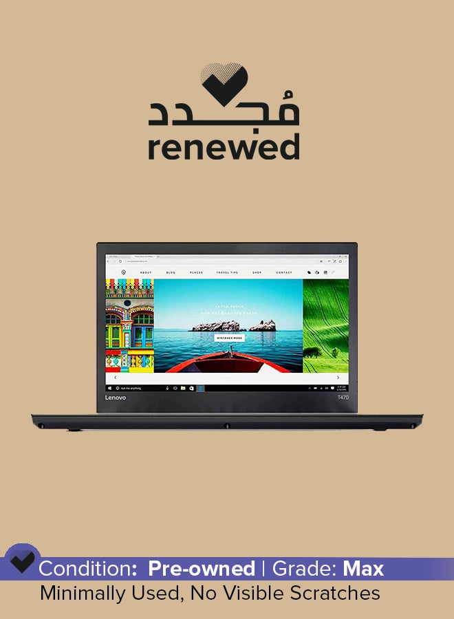 Renewed - Thinkpad T470 (2016) Laptop With 14-Inch Display, Intel Core i5 Processor/6th Gen/12GB RAM/512GB SSD/Intel UHD Graphics Black
