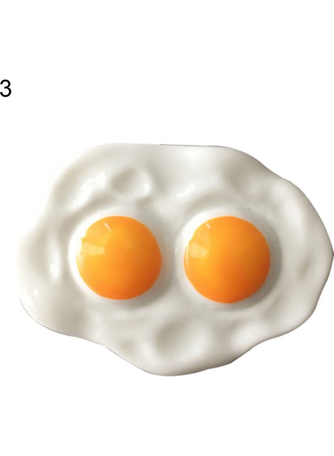 Food Shaped 3D Design Refrigerator Magnet Yellow/White - Image 1