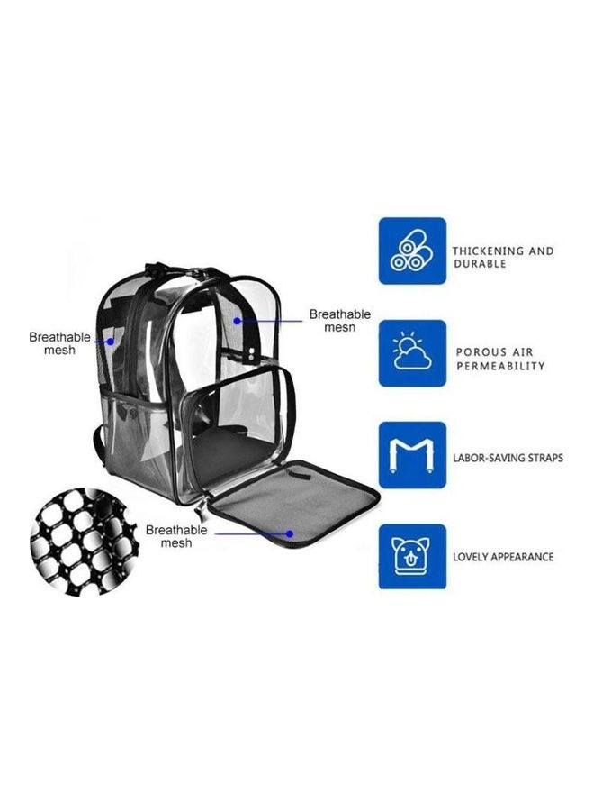BGM - Cat Dog Universal Transparent Shoulder Bag Out Portable Pet Breathable Backpack Black - Image 1