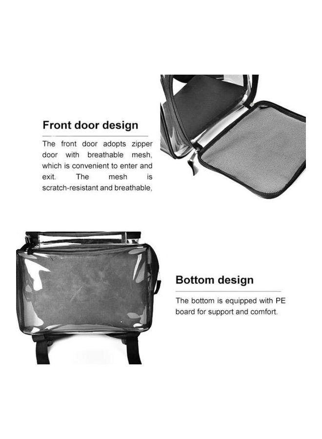BGM - Cat Dog Universal Transparent Shoulder Bag Out Portable Pet Breathable Backpack Black - Image 1