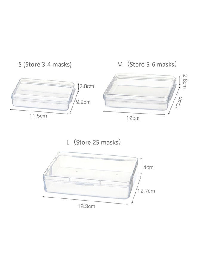 Generic Portable Facial Mask Case With Lid Clear  - Image 4