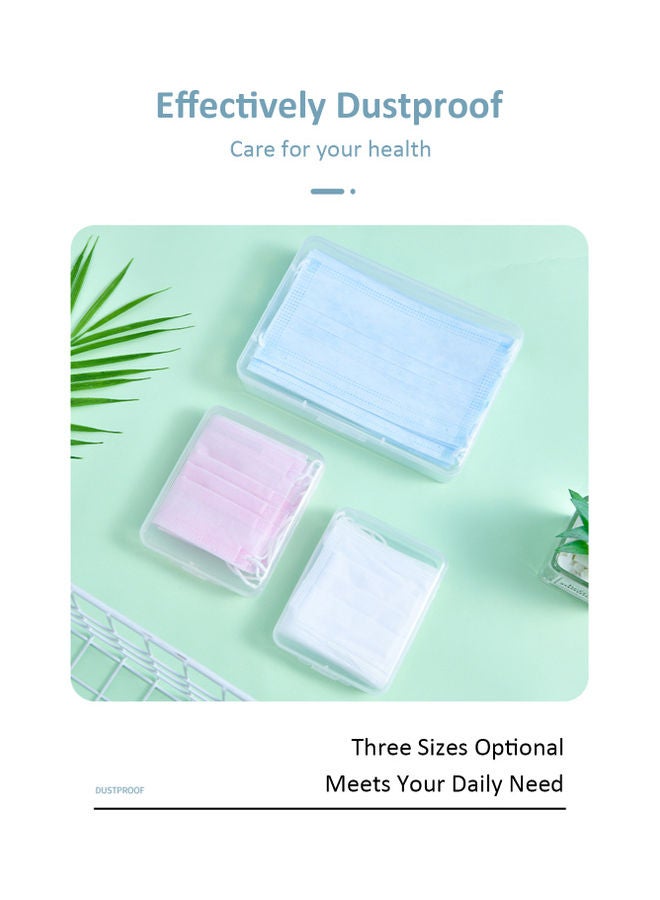 Generic Portable Facial Mask Case With Lid Clear  - Image 3
