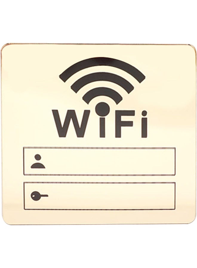 Self-Adhesive Waterproof WiFi Sign 3D Wall Sticker White/Black