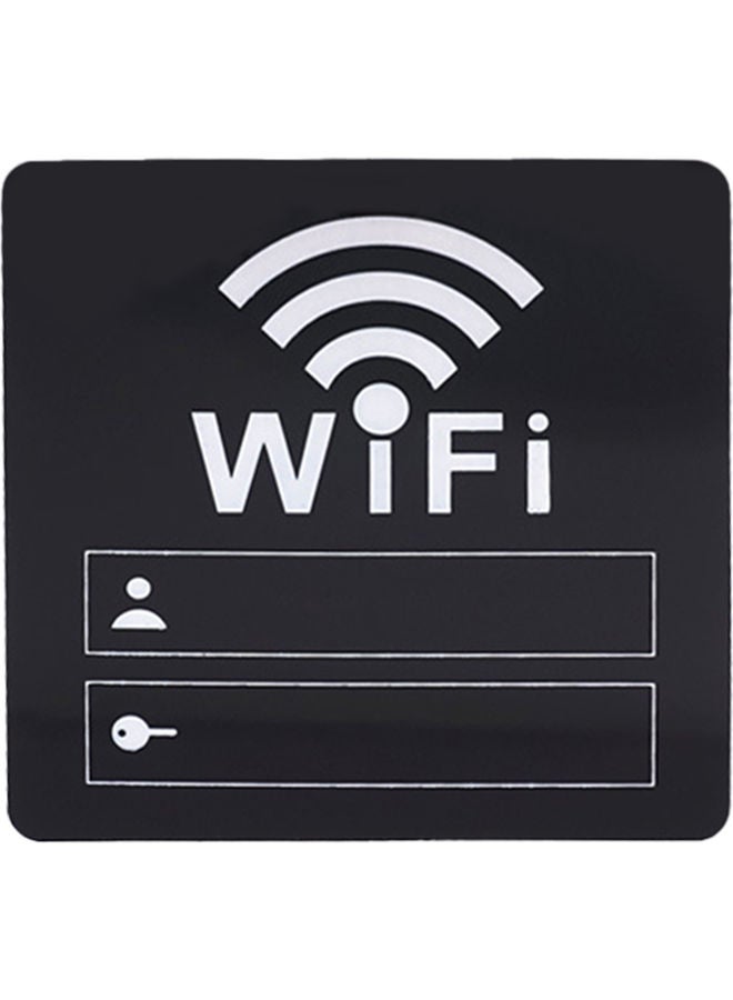 Self-Adhesive Waterproof WiFi Sign 3D Wall Sticker Black/White - Image 1