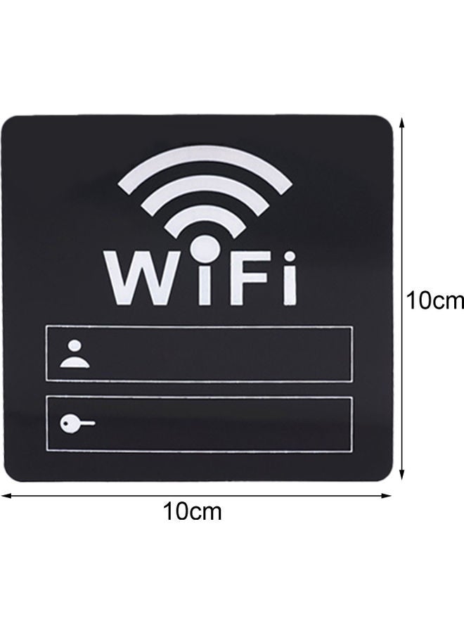 Self-Adhesive Waterproof WiFi Sign 3D Wall Sticker Black/White - Image 2