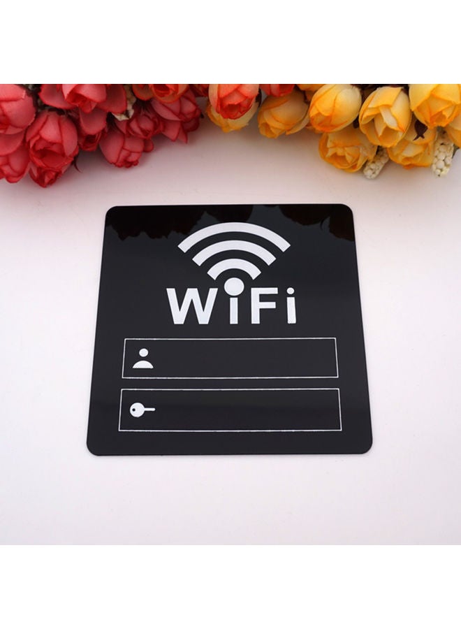 Self-Adhesive Waterproof WiFi Sign 3D Wall Sticker Black/White - Image 3