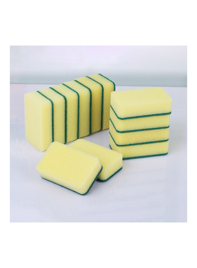 20-Piece Household Dish Washing Cleaning Sponge Set Green/Yellow - Image 4