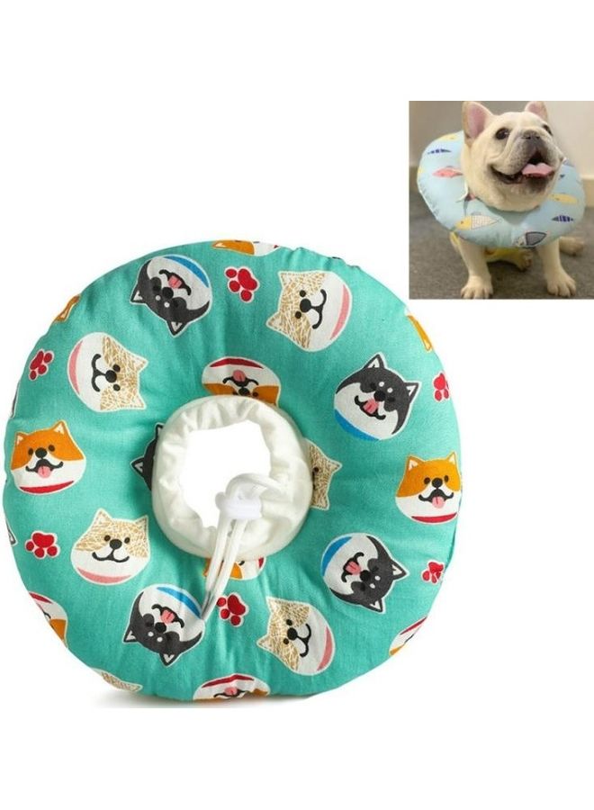 BGM 2-Piece Cat Anti-Lick/Bite Soft Ring Dog Collar Pet Supplies, Size-M Shiba Lnu Family - Image 1