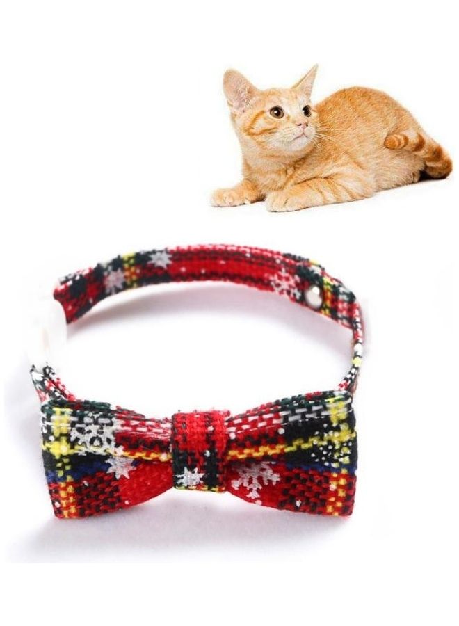 بي جي إم 5 Piece Snowflake Red Plaid Adjustable Pet Bow Tie Collar Style:Small Bowknot Multicolour - Image 1