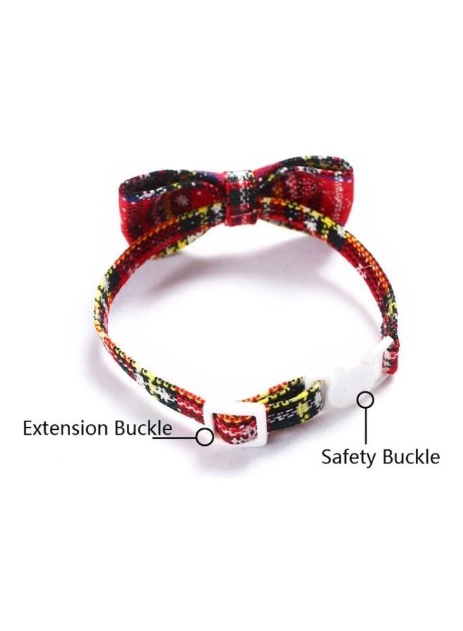 بي جي إم 5 Piece Snowflake Red Plaid Adjustable Pet Bow Tie Collar Style:Small Bowknot Multicolour - Image 3