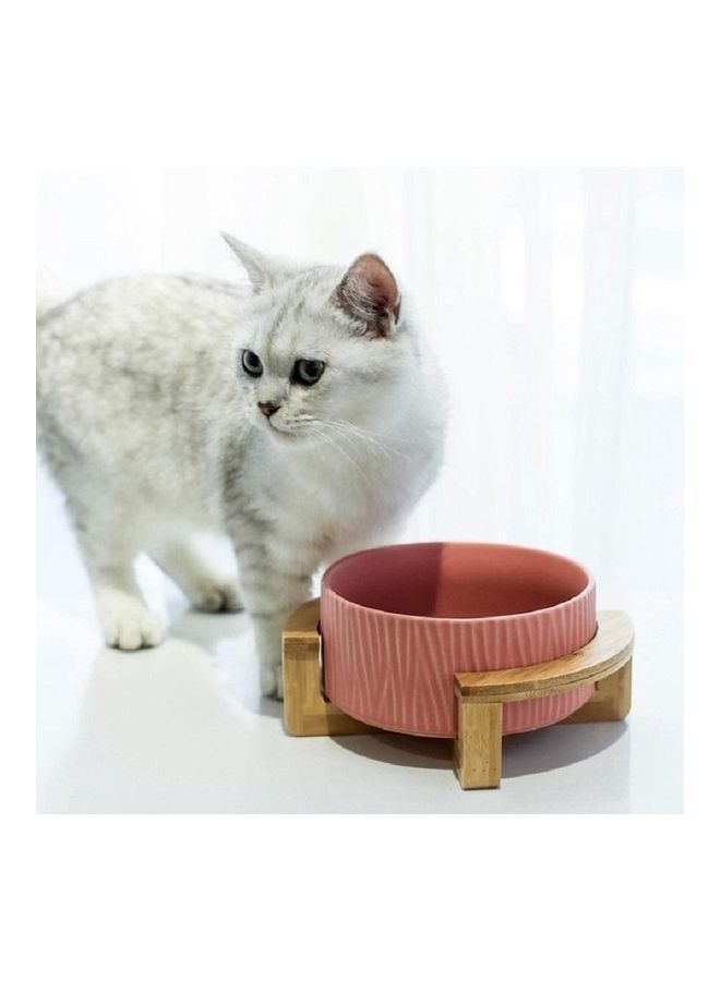 BGM Pet Ceramic Food Bowl 13cm/400ml Yellow - Image 3