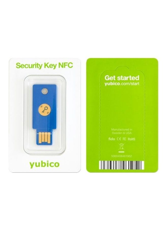Yubico - Security Key by Yubico (NFC) - Second Factor Authenticator Blue - Image 1