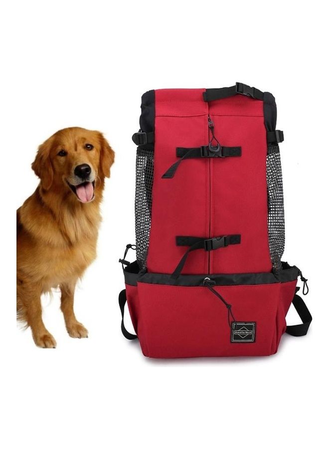 بي جي إم Ventilated And Breathable Washable Pet Portable Backpack Size XL Red/Black - Image 1